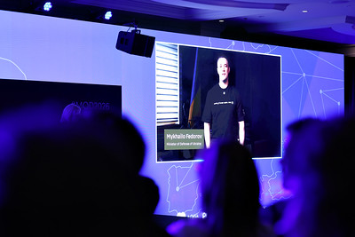 Mykhailo Fedorov accepting the Master of Digital Award virtually at Masters of Digital 2026